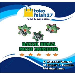 Bantal Bunga motif monstera